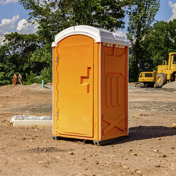 how often are the porta potties cleaned and serviced during a rental period in Gray IL